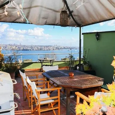 Апартаменты Spectacular Bosphorus View, Private Rooftop Terrace 6br, 2ba Стамбул