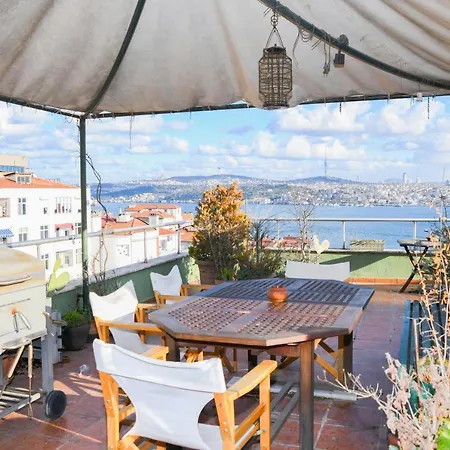 Spectacular Bosphorus View, Private Rooftop Terrace 6br, 2ba